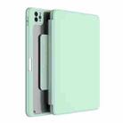 For iPad Pro 12.9 2022 / 2021 / 2020 / 2018 Mutural Jianshang Series Tablet Leather Smart Case(Mint Green) - 1