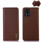 For Alcatel 1B 2022 KHAZNEH Nappa Top Layer Cowhide Leather Phone Case(Brown) - 1