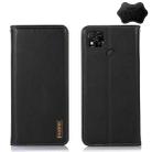 For Xiaomi Redmi 10A / 9C KHAZNEH Nappa Top Layer Cowhide Leather Phone Case(Black) - 1