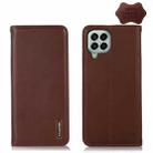 For Samsung Galaxy M33 5G KHAZNEH Nappa Top Layer Cowhide Leather Phone Case(Brown) - 1