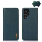 For Samsung Galaxy S22 Ultra 5G KHAZNEH Nappa Top Layer Cowhide Leather Phone Case(Green) - 1