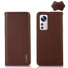 For Xiaomi 12 Pro KHAZNEH Nappa Top Layer Cowhide Leather Phone Case(Brown) - 1