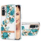 For Xiaomi Redmi Note 10 Pro / Note 10 Pro Max Ring IMD Flowers TPU Phone Case(Blue Rose) - 1