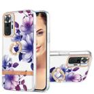 For Xiaomi Redmi Note 10 Pro / Note 10 Pro Max Ring IMD Flowers TPU Phone Case(Purple Begonia) - 1