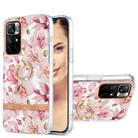 For Xiaomi Redmi Note 11 5G / Poco M4 Pro 5G Ring IMD Flowers TPU Phone Case(Pink Gardenia) - 1