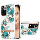 For Xiaomi Redmi Note 11 Pro / Note 11 Pro+ Ring IMD Flowers TPU Phone Case(Blue Rose) - 1