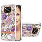 For Xiaomi Poco X3 NFC Ring IMD Flowers TPU Phone Case(Purple Peony) - 1