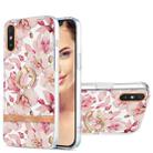 For Xiaomi Redmi 9A Ring IMD Flowers TPU Phone Case(Pink Gardenia) - 1