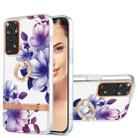 For Xiaomi Redmi Note 11S / Note 11 4G Global Ring IMD Flowers TPU Phone Case(Purple Begonia) - 1