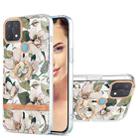 For OPPO A15 / A15s Ring IMD Flowers TPU Phone Case(Green Gardenia) - 1