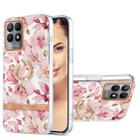 For OPPO Realme 8i Ring IMD Flowers TPU Phone Case(Pink Gardenia) - 1