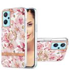 For OPPO A36 / A96 4G / Realme 9i  Ring IMD Flowers TPU Phone Case(Pink Gardenia) - 1