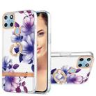 For OPPO Realme C21Y Ring IMD Flowers TPU Phone Case(Purple Begonia) - 1