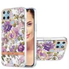 For OPPO Realme C21Y Ring IMD Flowers TPU Phone Case(Purple Peony) - 1