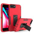 Magnetic Holder Phone Case For iPhone 8 Plus / 7 Plus(Red + Black) - 1