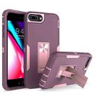 Magnetic Holder Phone Case For iPhone 8 Plus / 7 Plus(Purple Red + Rose Gold) - 1