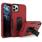 For iPhone 11 Pro Magnetic Holder Phone Case (Red + Black) - 1