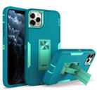 For iPhone 11 Pro Magnetic Holder Phone Case (Lake Blue + Blue-green) - 1