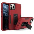 For iPhone 11 Pro Max Magnetic Holder Phone Case (Red + Black) - 1