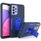 For Samsung Galaxy A33 5G Magnetic Holder Phone Case(Sapphire Blue + Dark Blue) - 1