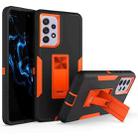 For Samsung Galaxy A53 5G Magnetic Holder Phone Case(Black + Orange) - 1