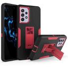 For Samsung Galaxy A53 5G Magnetic Holder Phone Case(Black + Wine Red) - 1