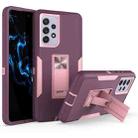 For Samsung Galaxy A53 5G Magnetic Holder Phone Case(Purple Red + Rose Gold) - 1