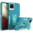 For Samsung Galaxy A12 Magnetic Holder Phone Case(Lake Blue + Blue-green) - 1