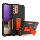 For Samsung Galaxy A32 5G Magnetic Holder Phone Case(Black + Orange) - 1