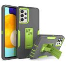 For Samsung Galaxy A52 5G / 4G Magnetic Holder Phone Case(Dark Grey + Green) - 1
