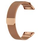 For Garmin Fenix 6 / Fenix 7 Milanese Watch Band(Rose Gold) - 1