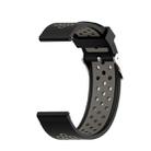 For Garmin Forerunner 245 Two-tone Strap(Black + Ash) - 1