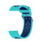 For Garmin Forerunner 245 Two-tone Strap(Duck + Blue) - 1