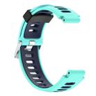 For Garmin Forerunner 735 XT Two-tone Silicone Watch Band(Duck + Blue) - 1