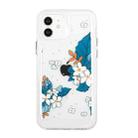 For iPhone 12 Flower Pattern Space Phone Case(9) - 1