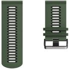 For Garmin Forerunner 245 Two-tone Silicone Watch Band(Army Green + Black) - 2