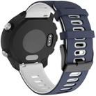 For Garmin Forerunner 245 Two-tone Silicone Watch Band(Blue + White) - 4