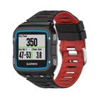 For Garmin Forerunner 920XT Two-color Steel Buckle Watch Band(Black+Red) - 1