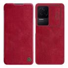 For Xiaomi Redmi K50 / K50 Pro NILLKIN QIN Series Pro Sliding Camera Cover Leather Phone Case(Red) - 1