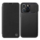 For iPhone 13 Pro NILLKIN QIN Series Pro Sliding Camera Cover Leather Phone Case (Black) - 1