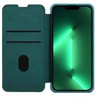 For iPhone 13 Pro Max NILLKIN QIN Series Pro Sliding Camera Cover Leather Phone Case (Green) - 4