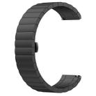 For Garmin Forerunner 245 Stainless Steel Watch Band & Butterfly Buckle(Black) - 1