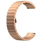 For Garmin Forerunner 245 Stainless Steel Watch Band & Butterfly Buckle(Rose Gold) - 1