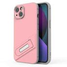 For iPhone 13 Invisible Holder TPU + PC Phone Case(Pink) - 1