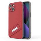For iPhone 13 Invisible Holder TPU + PC Phone Case(Red) - 1