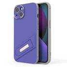 For iPhone 13 Invisible Holder TPU + PC Phone Case(Purple) - 1