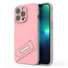 For iPhone 13 Pro Invisible Holder TPU + PC Phone Case (Pink) - 1
