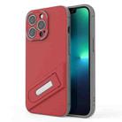 For iPhone 13 Pro Invisible Holder TPU + PC Phone Case (Red) - 1