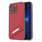 For iPhone 13 Pro Max Invisible Holder TPU + PC Phone Case (Red) - 1