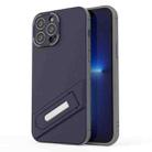 For iPhone 13 Pro Max Invisible Holder TPU + PC Phone Case (Blue) - 1